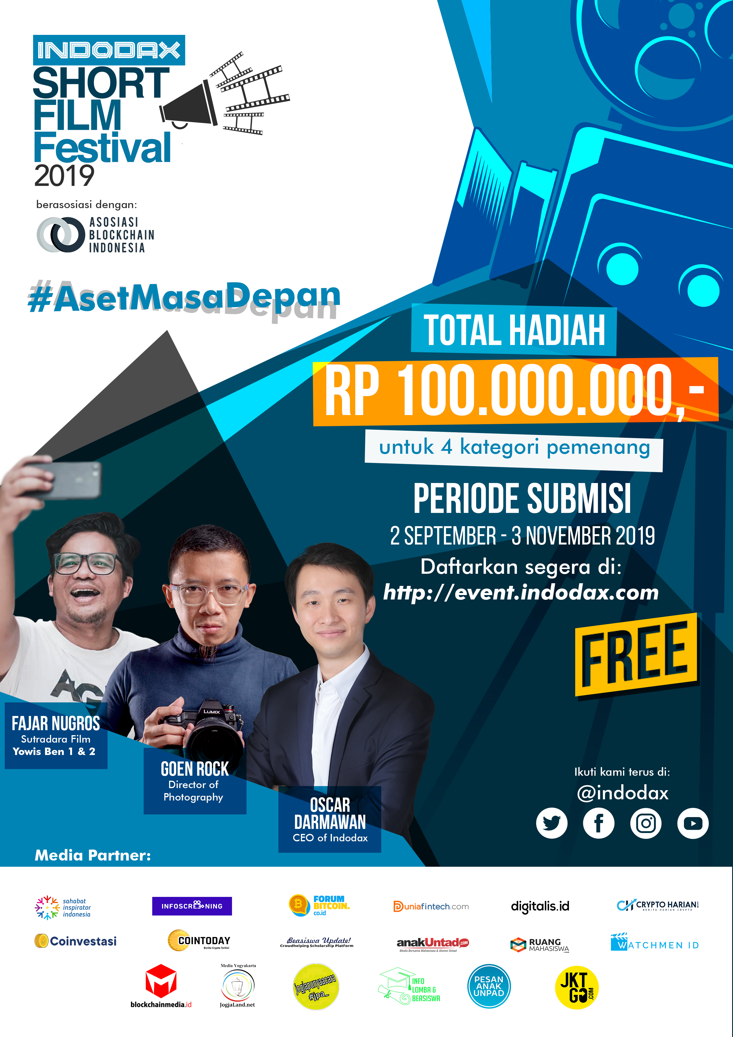 POSTER INDODAX SHORT MOVIE FESTIVAL MEDIA PARTNER A4 REV01